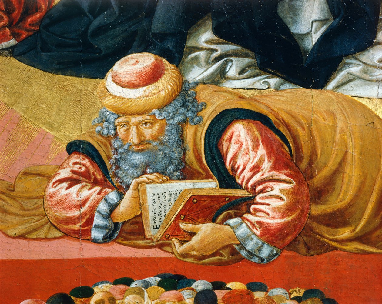 Arabisk filosof Averroes, detalj från Triumph of St Thomas Aquinas av Benozzo di Lese di Sandro Gozzoli