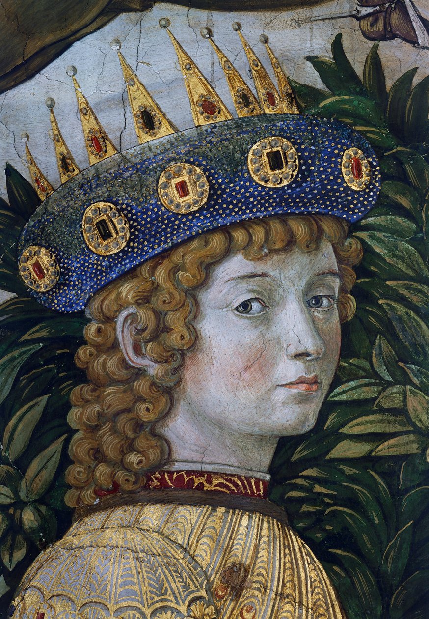 Caspar, påstådd porträtt av Lorenzo il Magnifico, detalj från Procession of Magi av Benozzo di Lese di Sandro Gozzoli