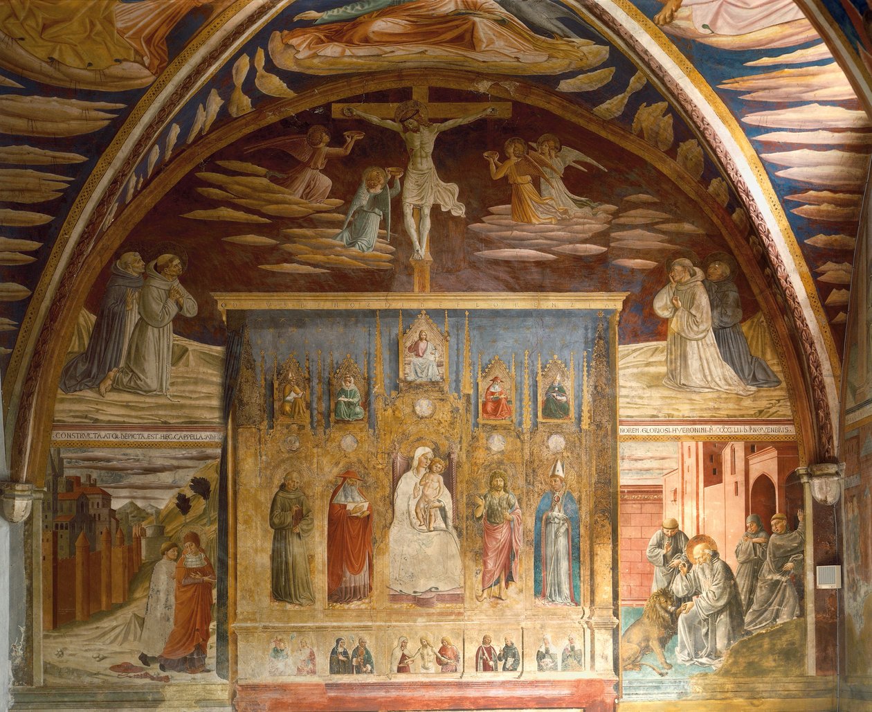 Cykel av fresker som visar livet av Kristus och St Hieronymus av Benozzo di Lese di Sandro Gozzoli