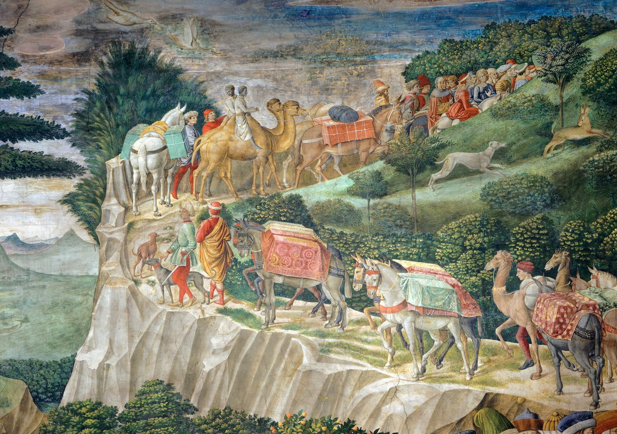 Magiernas kavalkad av Benozzo di Lese di Sandro Gozzoli