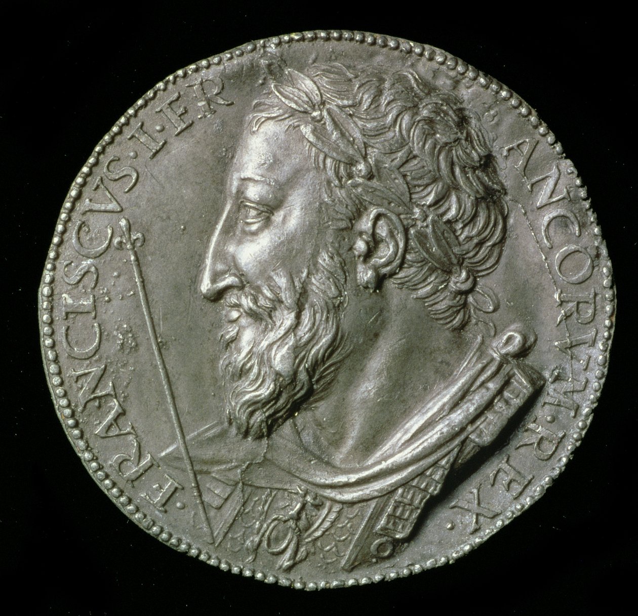 CM.36-1967 Frans I av Valois, kung av Frankrike (1515-47) uniface, 1537 (ledning) av Benvenuto Cellini