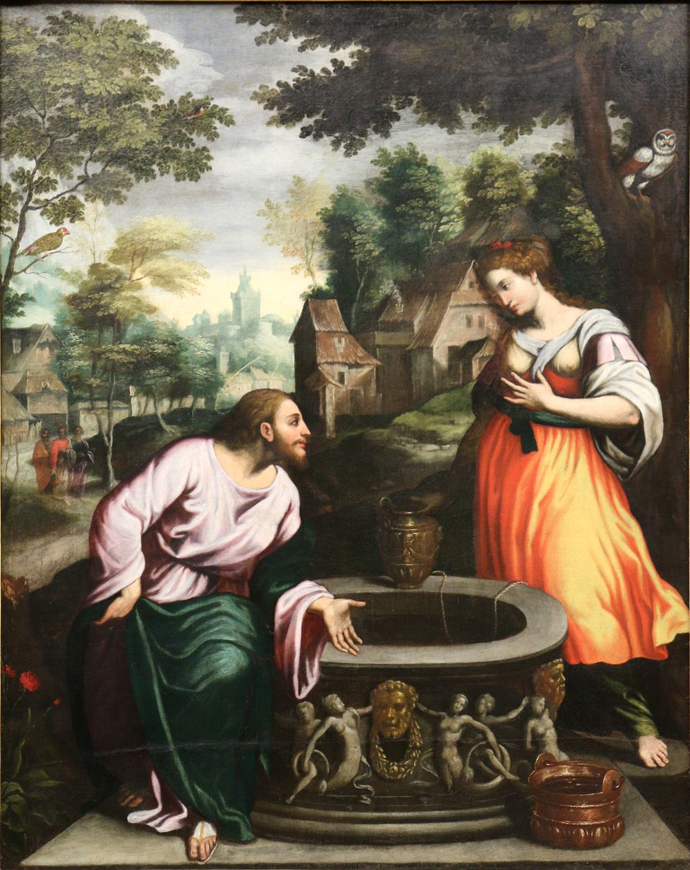Jesus och den samaritanska kvinnan av Benvenuto Tisi da Garofalo