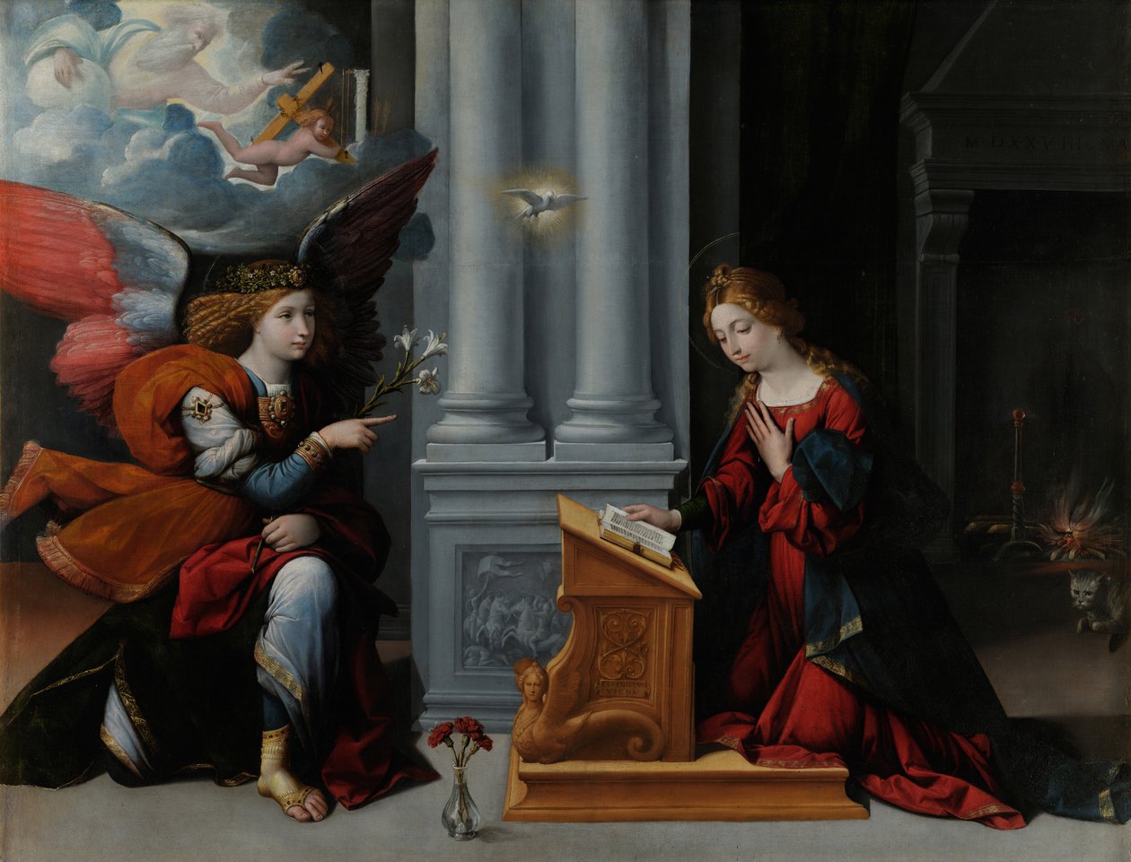 The Annunciation av Benvenuto Tisi da Garofalo