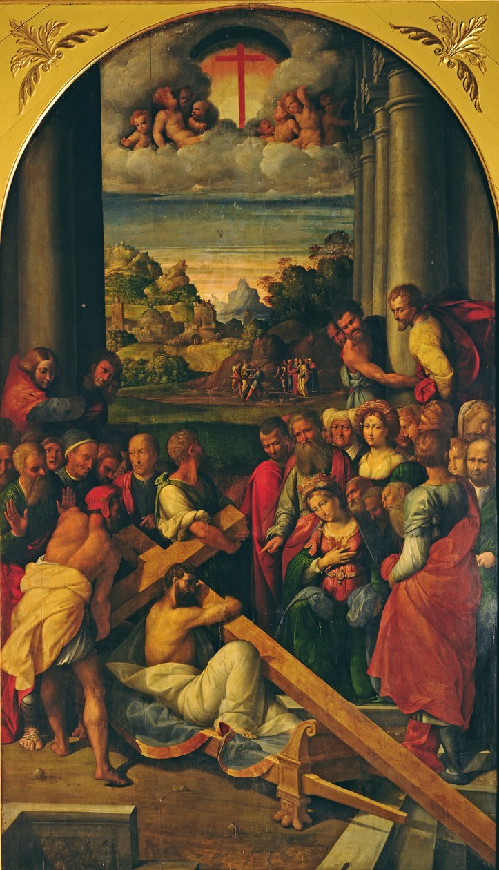 Bärandet av korset, ca. 1500 av Benvenuto Tisi da Garofalo