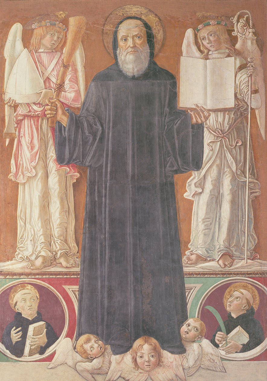 St. Benedictus i ära av Benvenuto di Giovanni