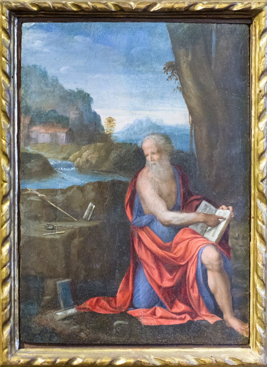 Saint Hieronymus i öknen av Benvenuto Tisi da Garofalo