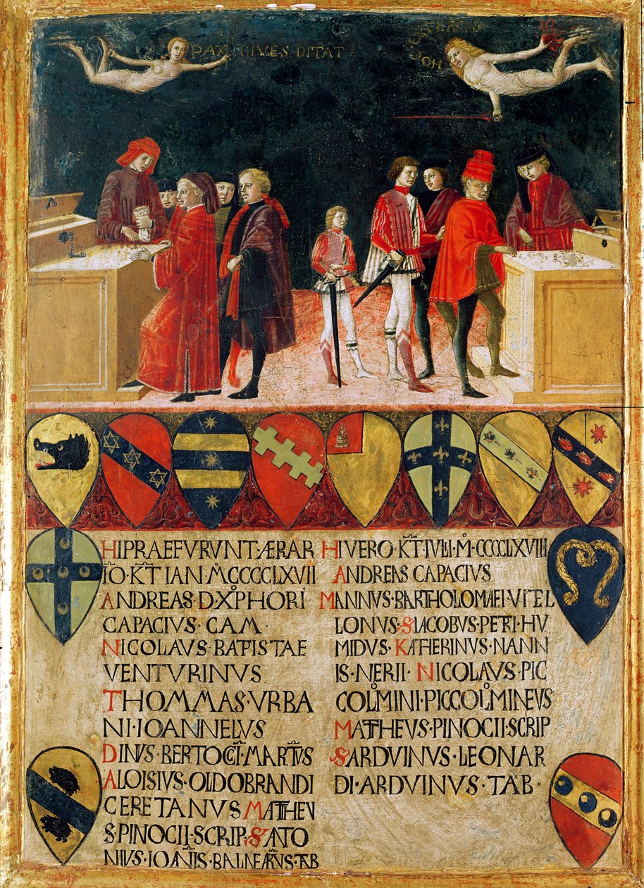 Rådets finanser i tider av krig och fred, 1468 (för detaljer se 108196) av Benvenuto di Giovanni