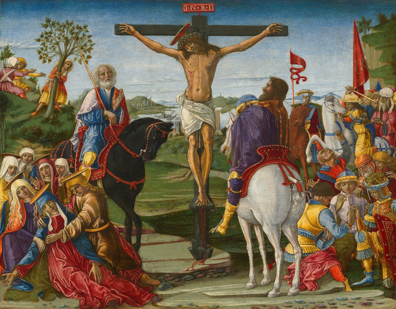 Korsfästelsen, troligen 1491. av Benvenuto di Giovanni