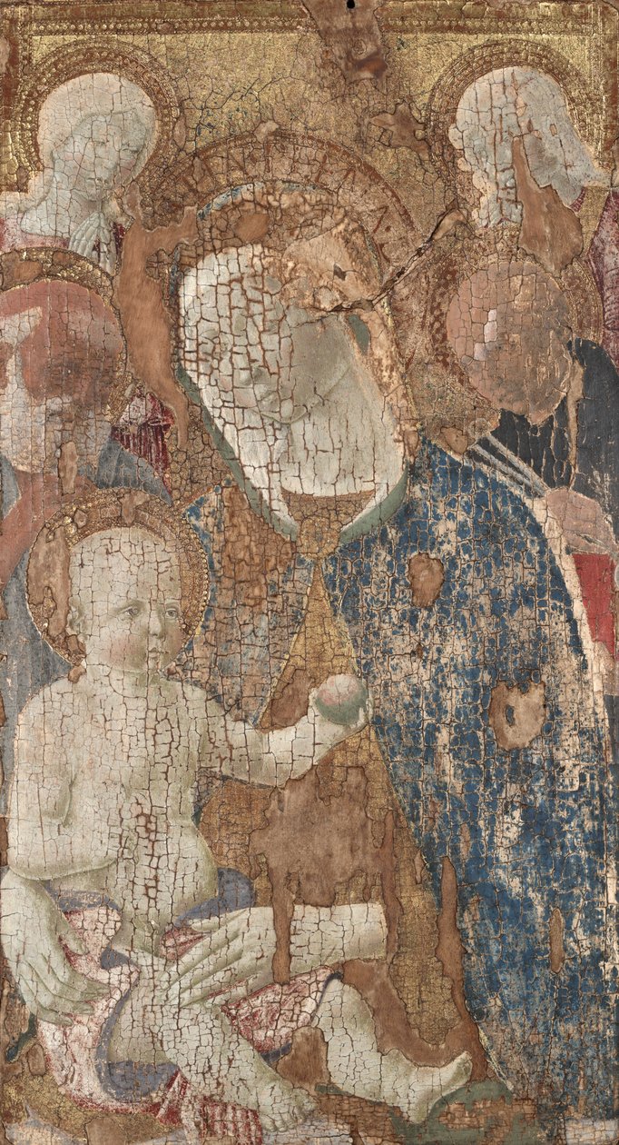 Jungfru och barn med de heliga Jerome och Peter(?) och änglar av Benvenuto di Giovanni
