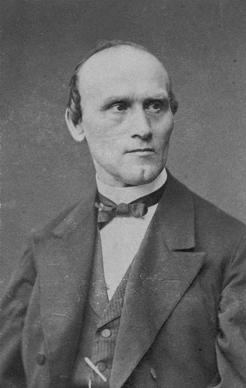 Porträtt av kompositören Friedrich Kiel 1821-1885 . av Berlin . Photo studio Schaarwächter