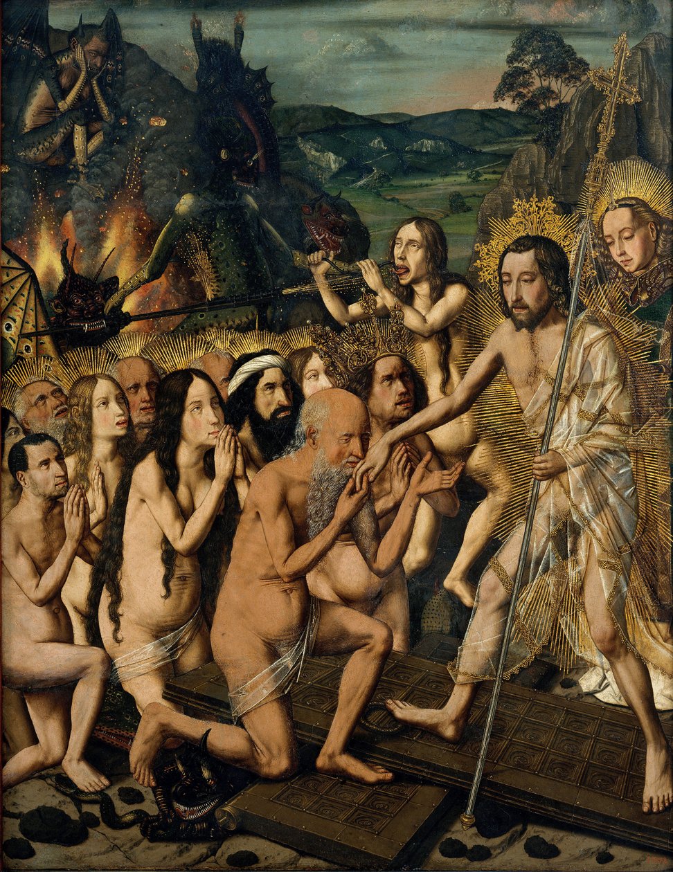 Kristi nedstigning till Limbo, ca 1475 (olja på trä) av Bermejo