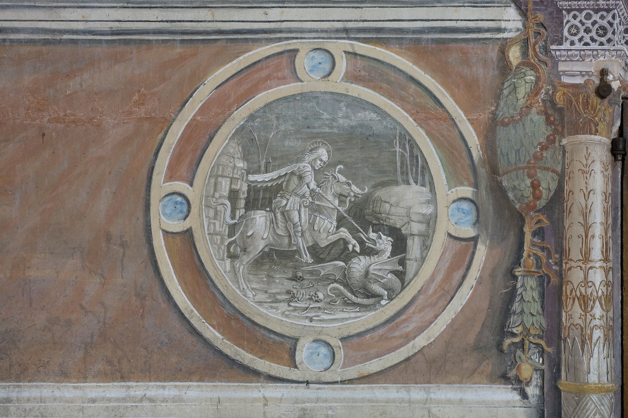 Saint George dödar draken av Bernadino Zenale