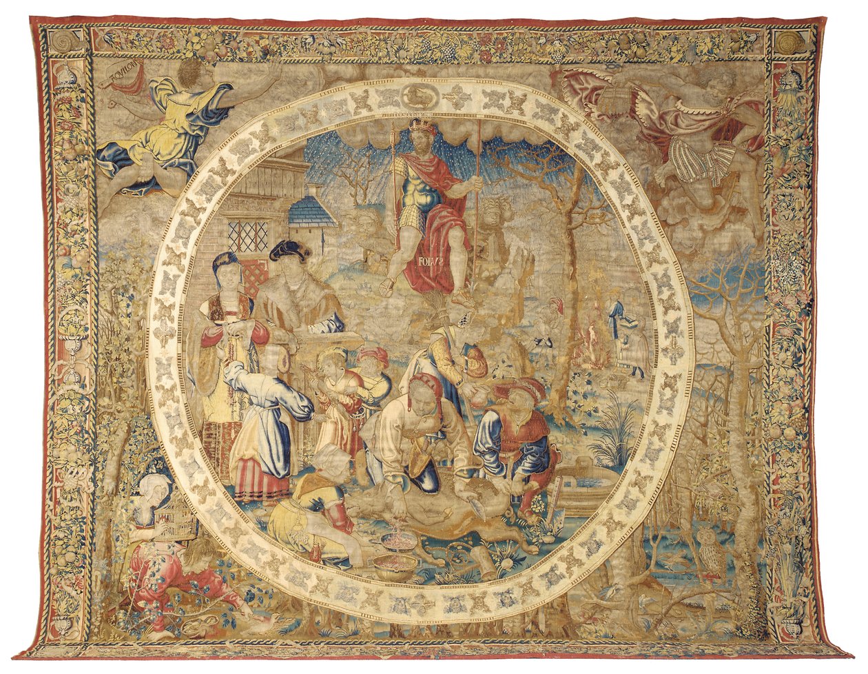 Bryssel allegoriska gobeläng föreställande december månad från "Medaljongmånaderna", ca 1525 av Bernard van Orley