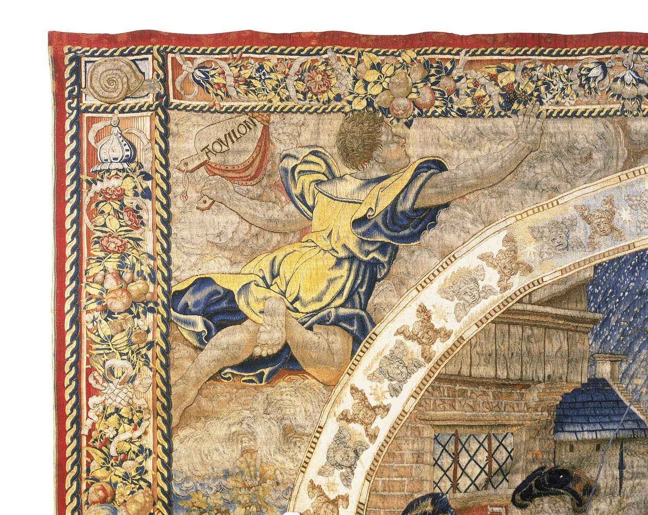 Bryssel allegoriska gobeläng föreställande december månad från "Medaljongmånaderna", ca 1525 av Bernaert van Orley
