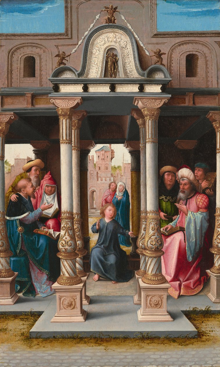 Kristus bland läkarna [framsidan], ca. 1513. av Bernaert van Orley