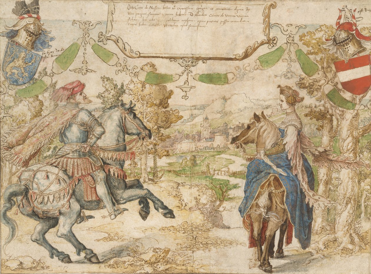Otto, greve av Nassau och hans hustru Adelheid van Vianen, 1530-35. av Bernaert van Orley