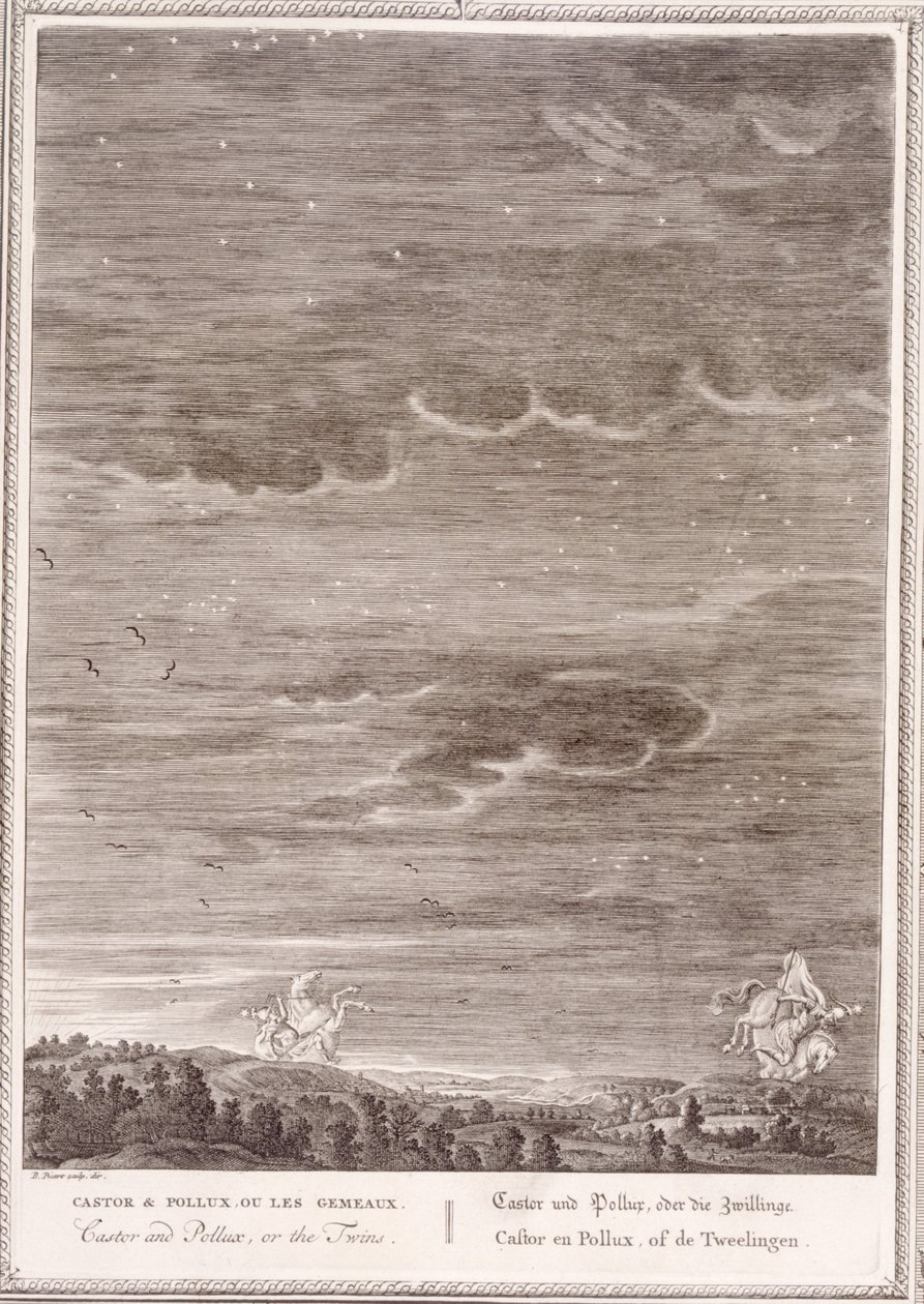 Castor och Pollux, 1731 av Bernard Picart