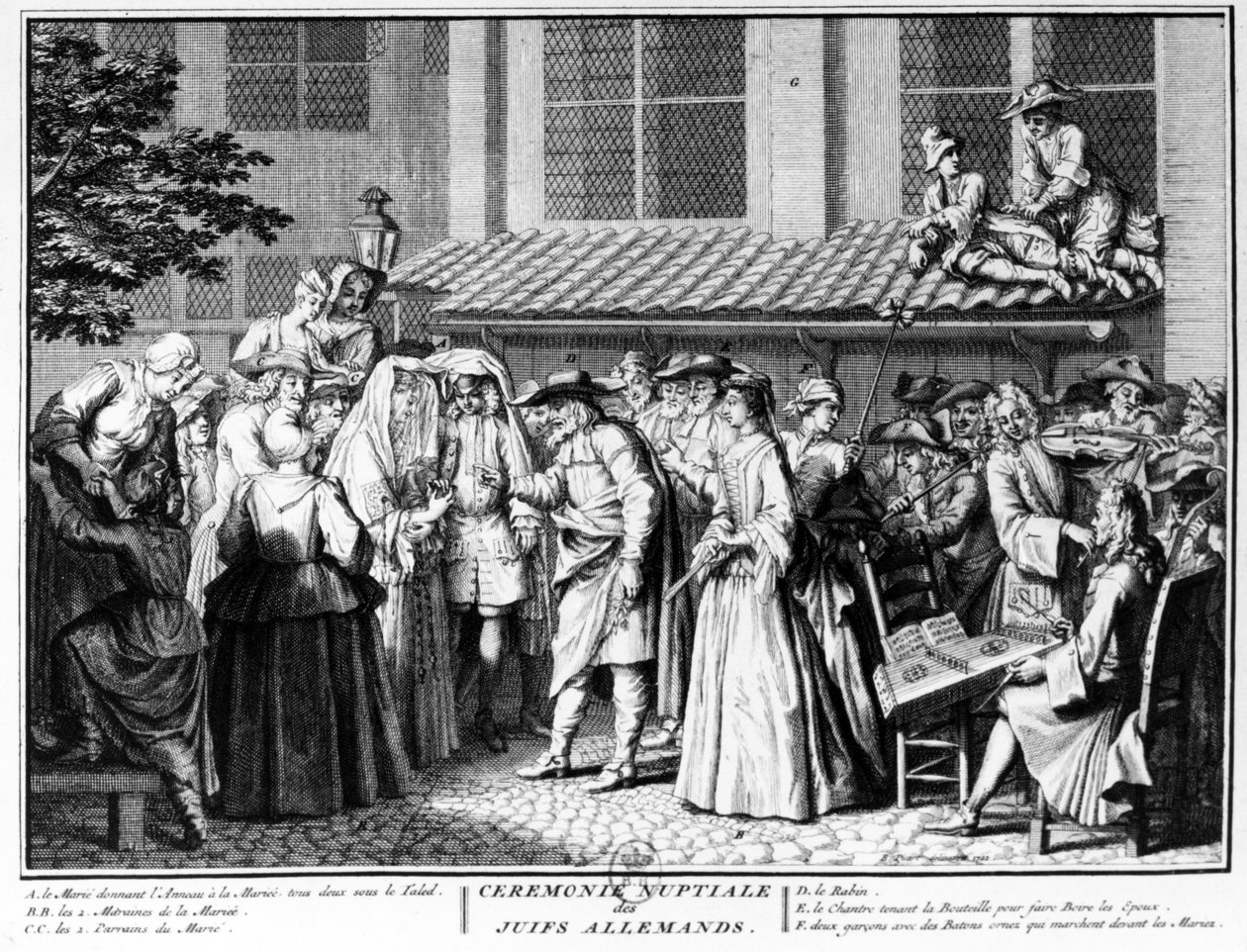 Tyska judars vigselceremoni, 1725 av Bernard Picart