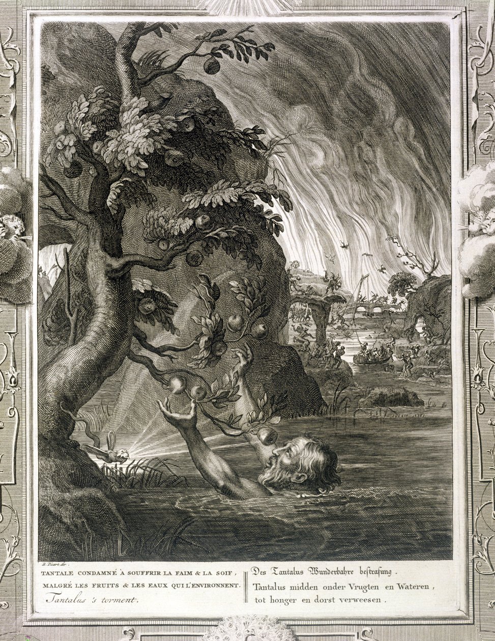 Tantalos plåga, 1731 av Bernard Picart