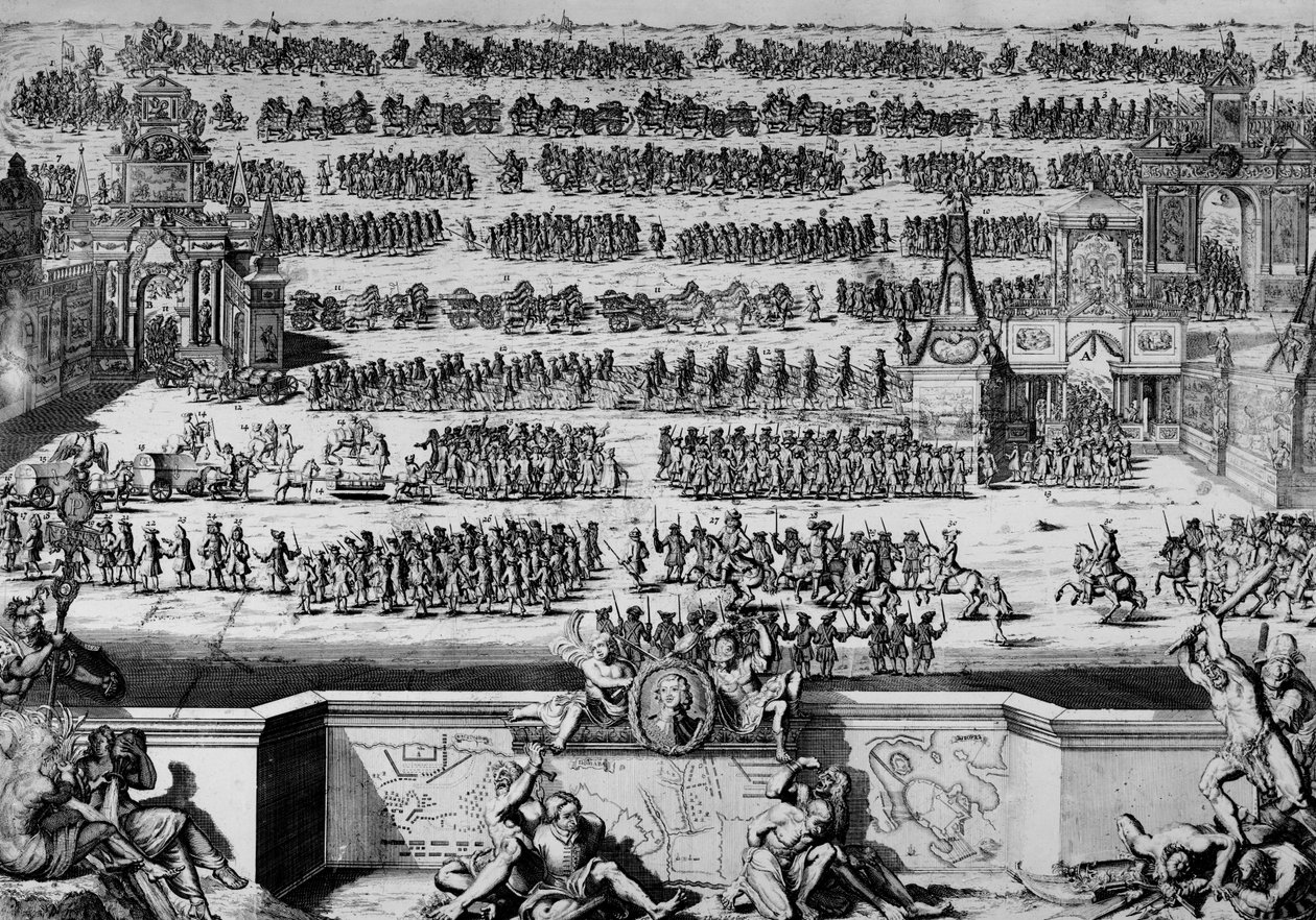 Slaget vid Poltava, 1709 av Bernard Picart