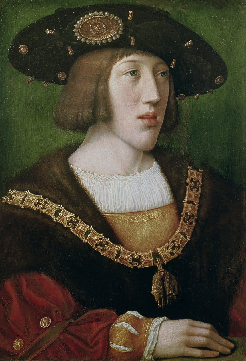 Porträtt av Karl V (1500-58) 1516 av Bernard van Orley