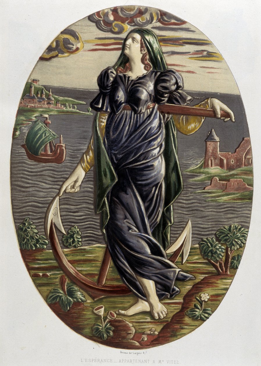 Hope - Keramikfat, i "The work of Bernard Palissy" av C. Delange och C. Borneman, Paris av Bernard (after) Palissy