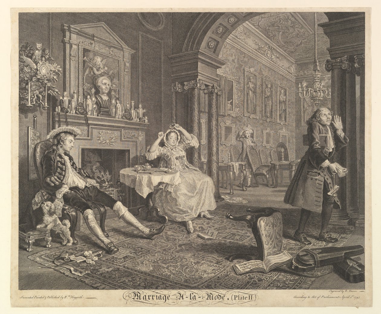Vigsel A-la-Mode, tavla II, 1 april 1745. av Bernard Baron
