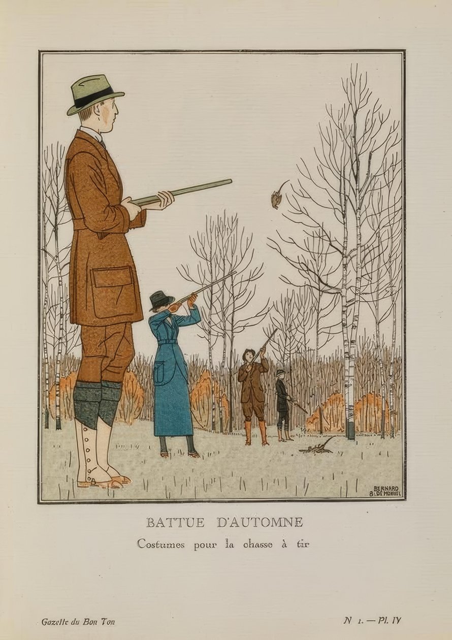 HÖSTBATTUE / Skottjaktdräkter av Bernard Boutet de Monvel