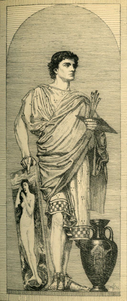 Apelles: design för en mosaik, c1864, 1881. av Bernard Collier