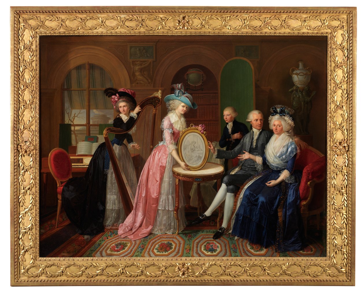 Porträtt av familjen Villers av Bernard Duvivier