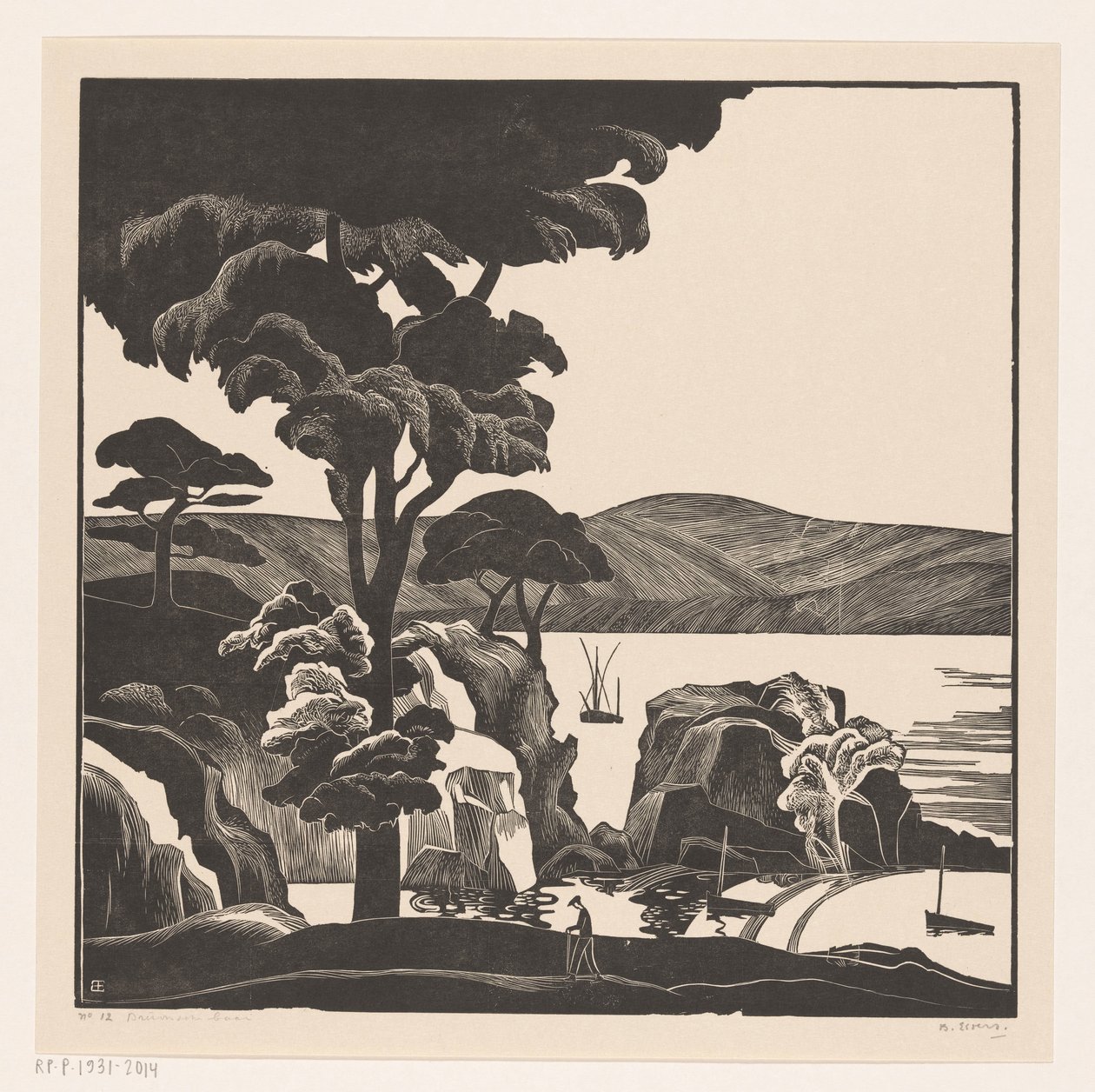 Breton Bay (originaltitel på objektet) av Bernard Essers (signed by artist)