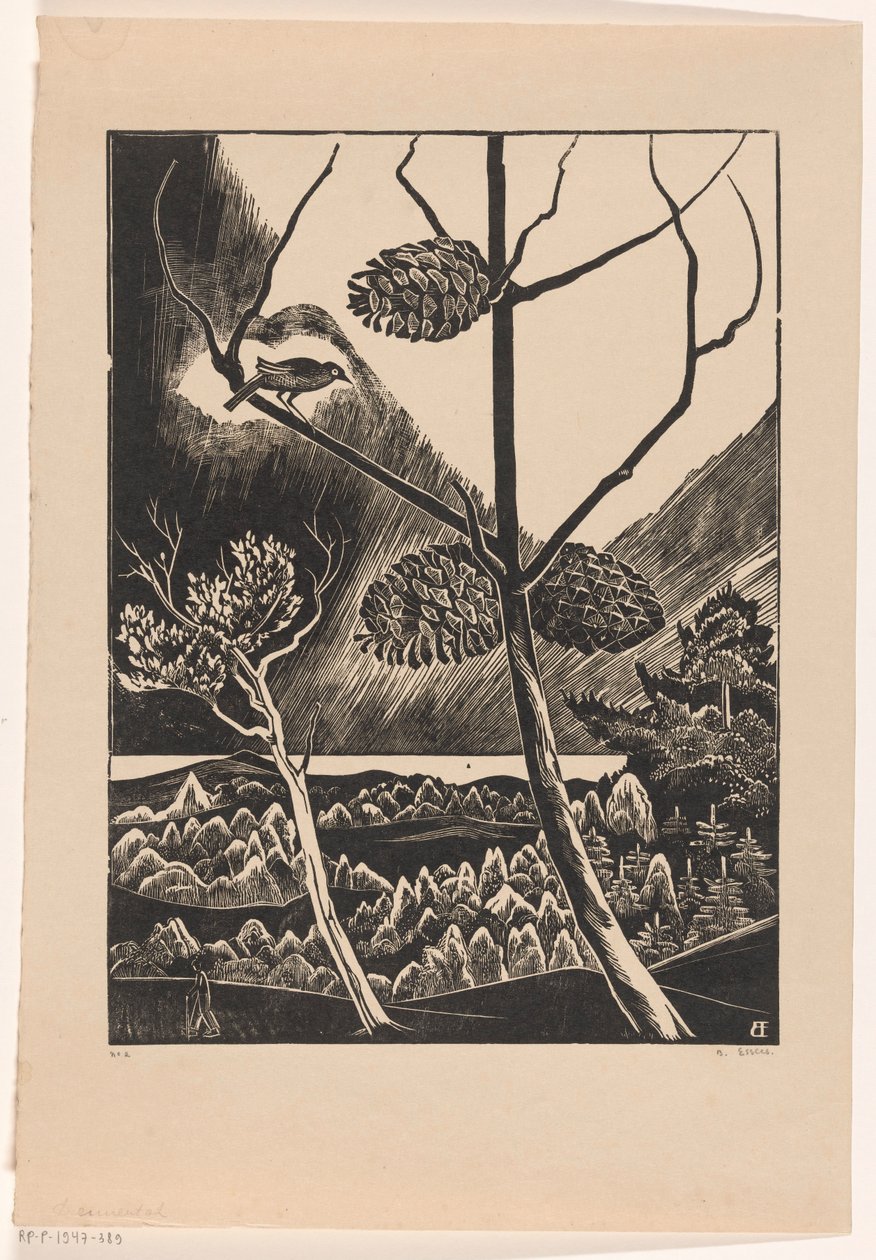 Dennentak (originaltitel på objekt) av Bernard Essers (signed by artist)