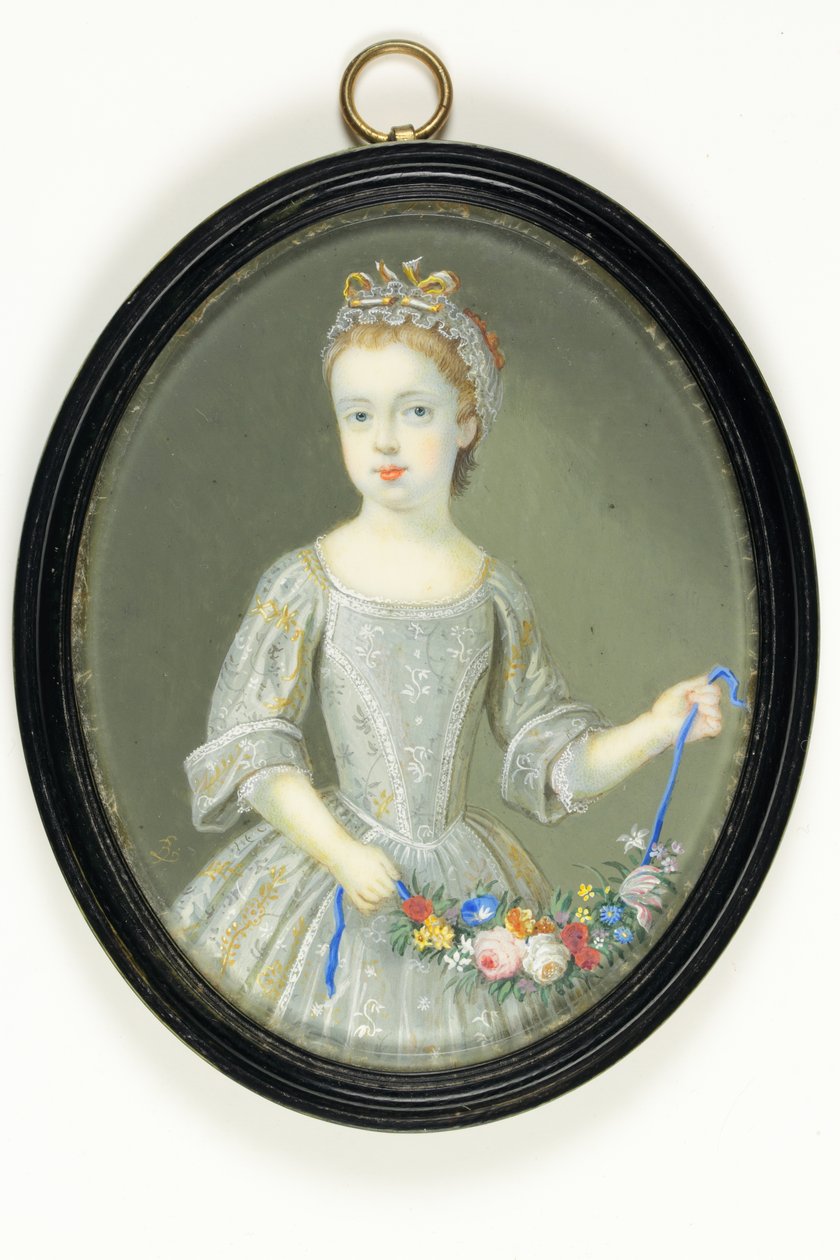 Margaret Cavendish Holles Harley, efteråt hertiginna av Portland (akvarell på elfenben) av Bernard III Lens