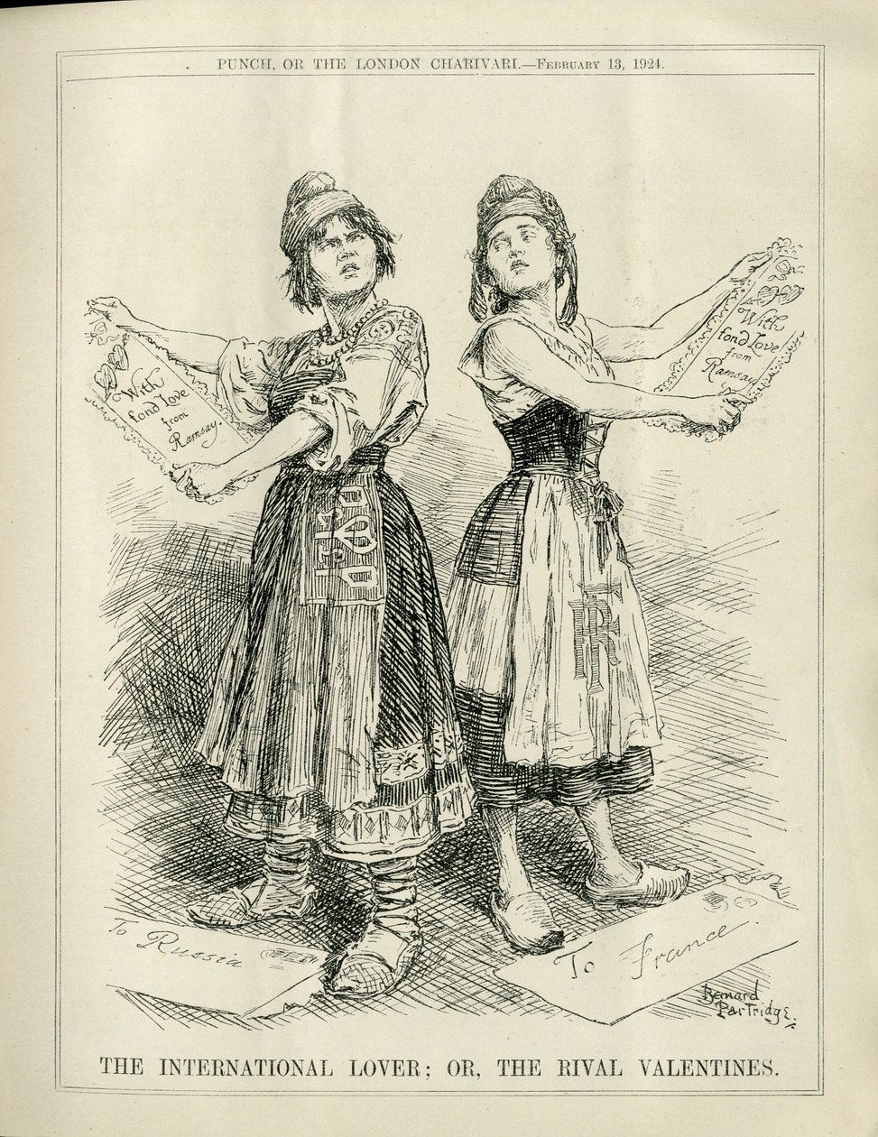 Illustration av Bernard Partridge (1861-1945) i Punch av Bernard John Partridge