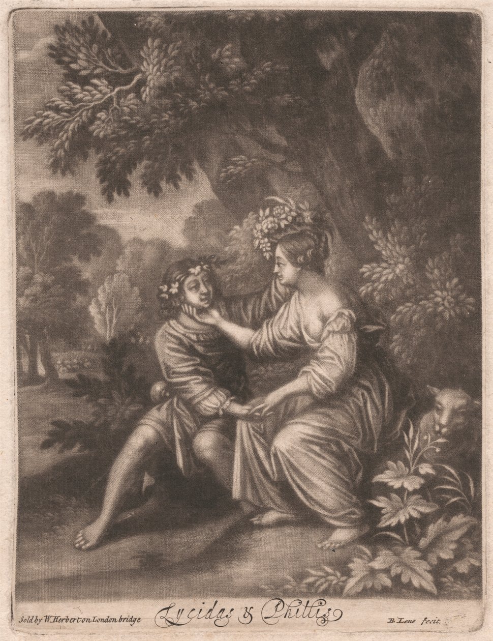 Lycidas och Phillis av Bernard Lens