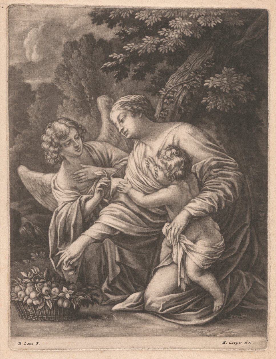 Madonna, Child och Angel av Bernard Lens