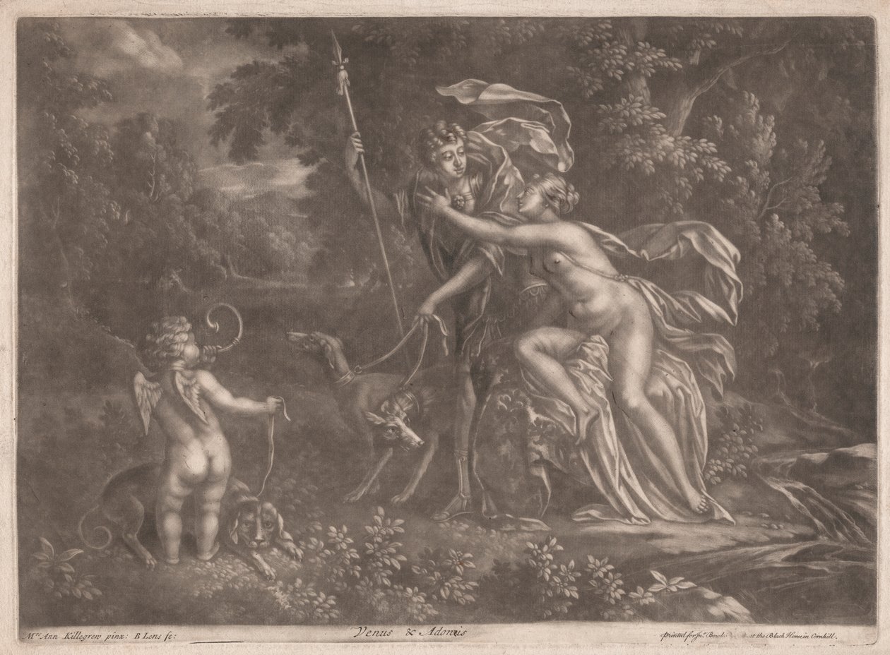 Venus och Adonis av Bernard Lens