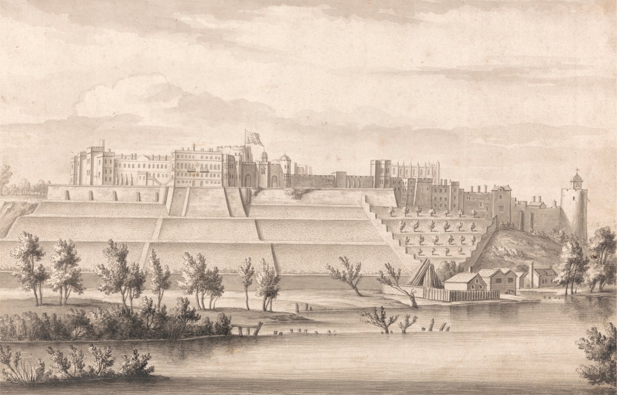 Windsor Castle från norr av Bernard Lens