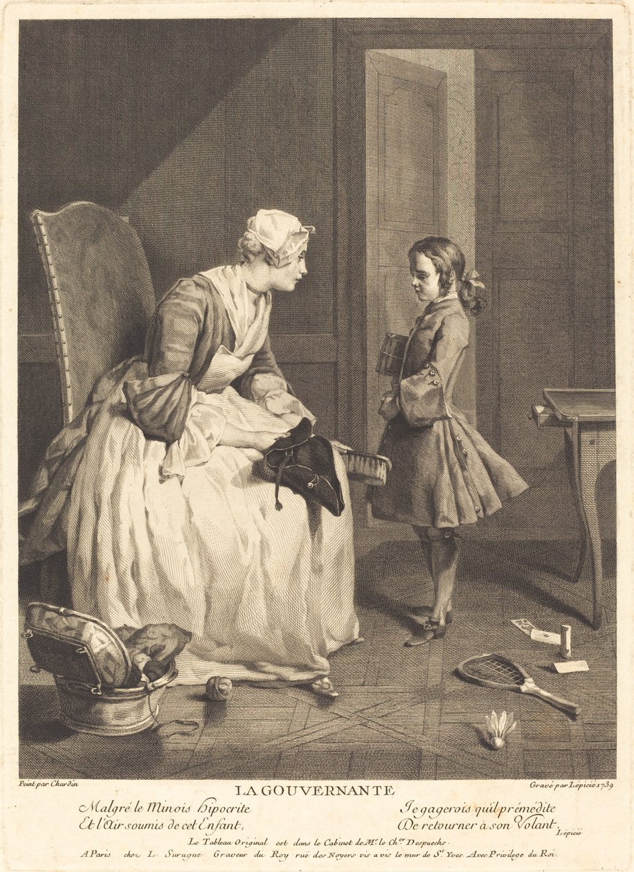 Guvernant av Bernard Lépicié after Jean Siméon Chardin