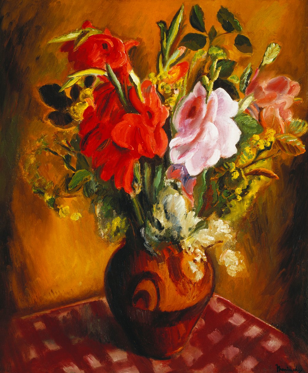 Stilleben med sommarblommor av Bernard Meninsky