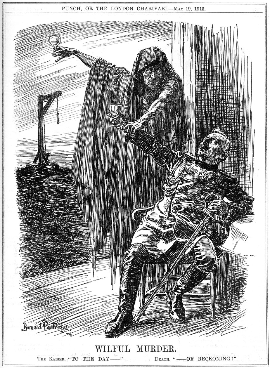 Punch-tecknad film om Lusitanias förlisning, 1915 av Bernard Partridge