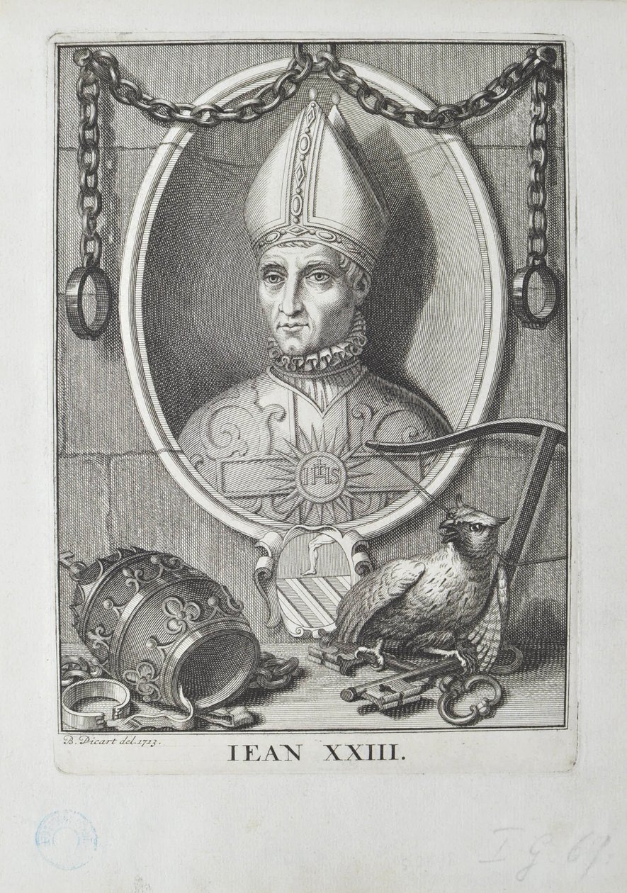 Motpåven Johannes XXIII Baldassare Cossa, 1713. av Bernard Picart