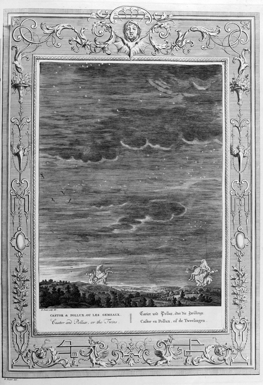 Castor och Pollux, 1733 av Bernard Picart