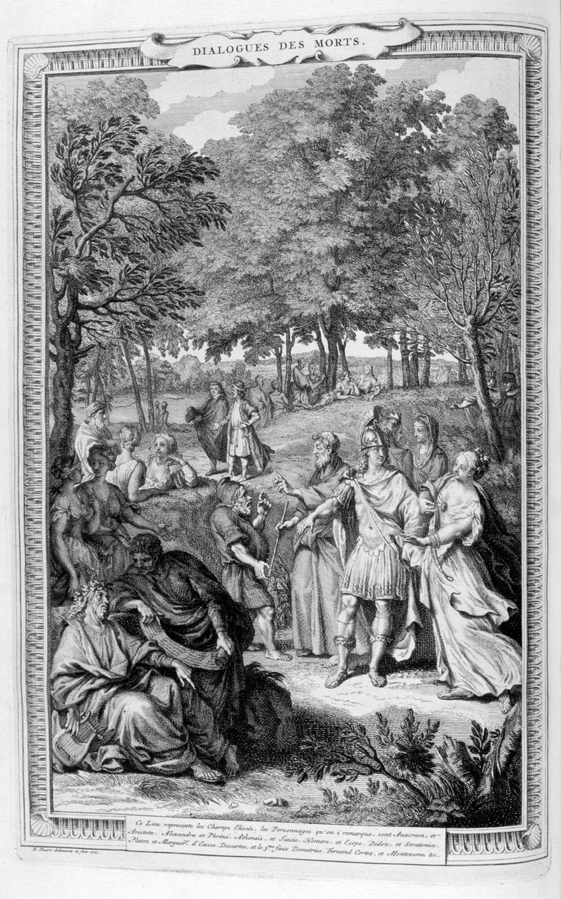 De dödas dialoger, 1728. av Bernard Picart