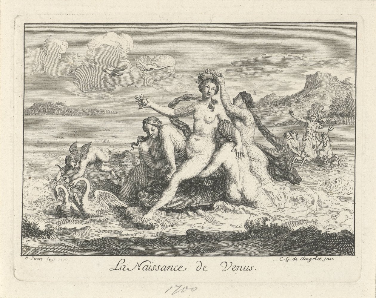 Geboorte van Venus Venus födelse (titel på objekt) av Bernard Picart