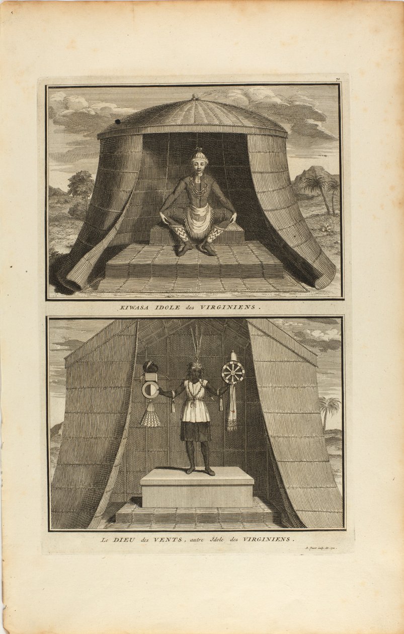 Kuvasa Idole Des Virginiens/Le Dieu Des Vents, Autre Jdote Des Virginiens av Bernard Picart