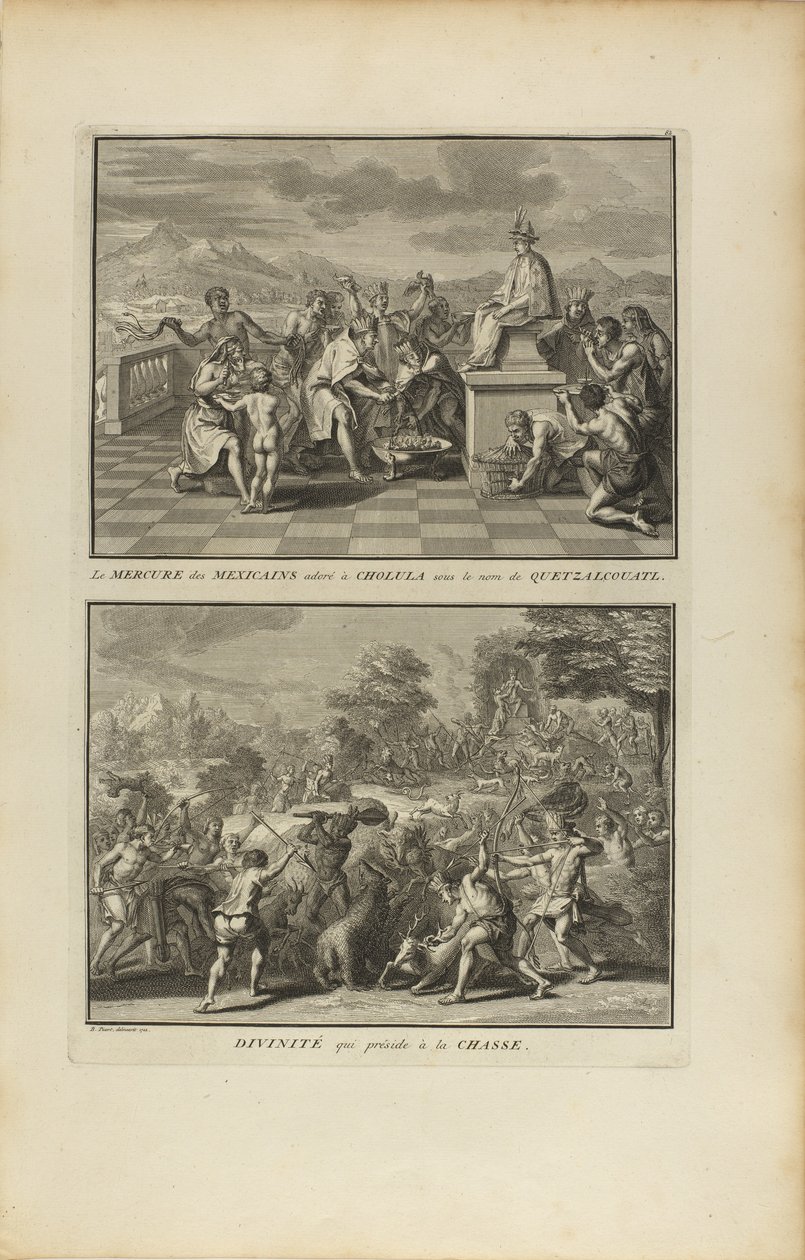 De beundrade mexikanernas kvicksilver .../Gudinnan som leder jakten av Bernard Picart
