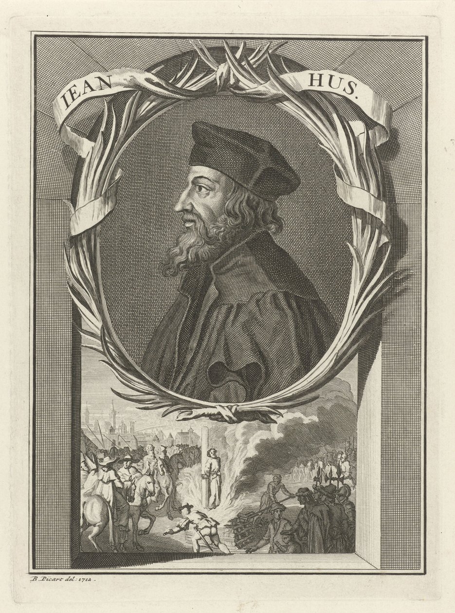 Portrait of John Hus, 1712 av Bernard Picart