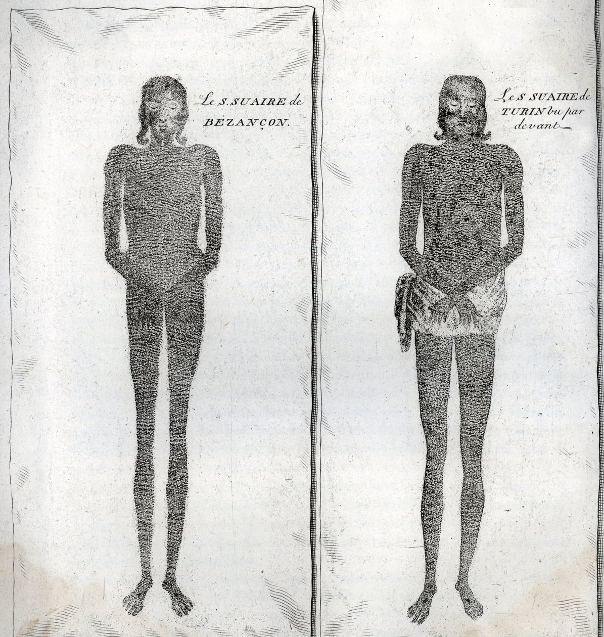 Representation av dölje av Besancon och dölje av Turin Gravyr från "Illustration av religiösa ceremonier och seder för alla världens folk" av Bernard Picart (1723-1743) 1819 Privat samling av Bernard Picart