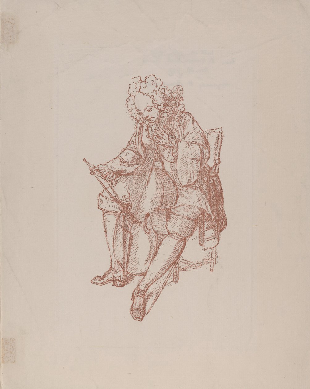 The Bass Viol Player, 1707 av Bernard Picart